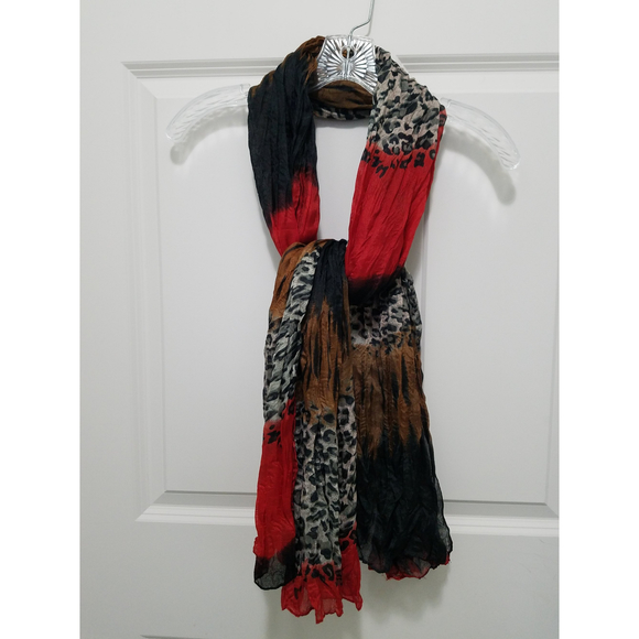 Leopard Prints Tye Dyed Scarf Wraps - Picture 1 of 6